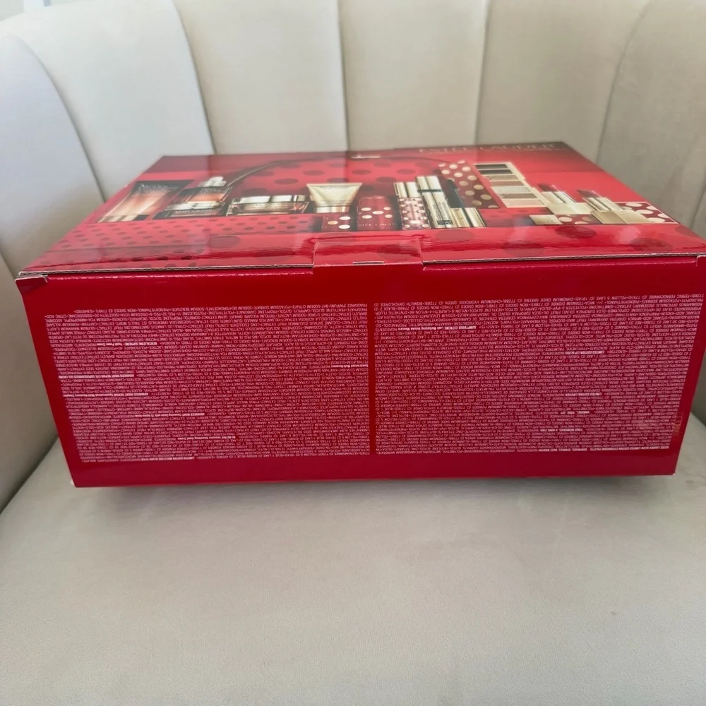 Estée Lauder Red Polka Dot Holiday Gift Empty Box Organizer Reusable Storage